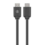 Manhattan HDMI 4K@60Hz Cable with Ethernet, 2m, Suitable for ALL 4K & 1080p/HD uses - when upgrading now or have it ready for when you need it, Male to Male, Black, Ultra HD 4k x 2k, Lifetime Warranty, Premium High Speed, Equivalent to HDMM2MP