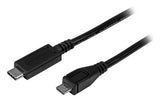 StarTech.com 3ft (1m) USB-C to Micro USB-B Cable, Data Cord, USB 2.0, USB C to Micro-B Data Transfer Cable
