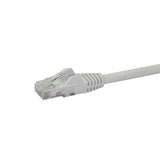 StarTech.com 100ft CAT6 Ethernet Cable - White CAT 6 Gigabit Ethernet Wire -250MHz 100W PoE RJ45 UTP Network/Patch Cord Snagless w/Strain Relief Individually Tested