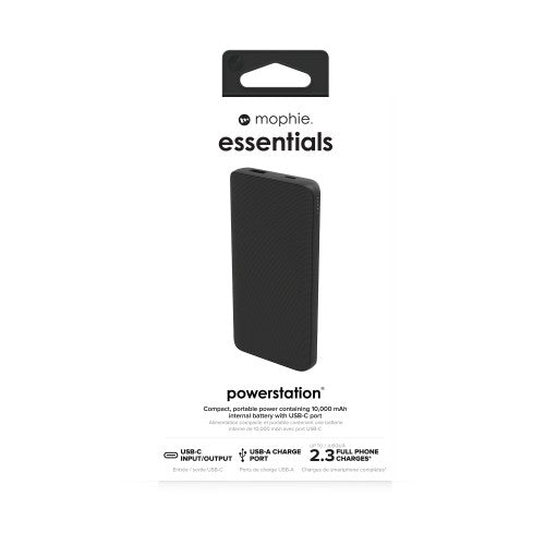 mophie essentials powerstation 10K 10000 mAh Black