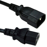 Cables Direct IEC Extension Cable C13 / C14 Black 5 m C13 coupler C14 coupler