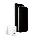 PanzerGlass empower™ by ® Turbo 70W Multiple Charger incl. 2 x USB-C + USB-A | UK Plug | Silver White
