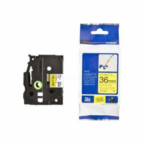Brother TZE-FX661 DirectLabel black on yellow Laminat 36mm x 8m for Brother P-Touch TZ 3.5-36mm/HSE/6-36mm