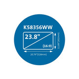 Kensington MagPro Magnetic Privacy Screen Filter for Monitors 23.8” (16:9)