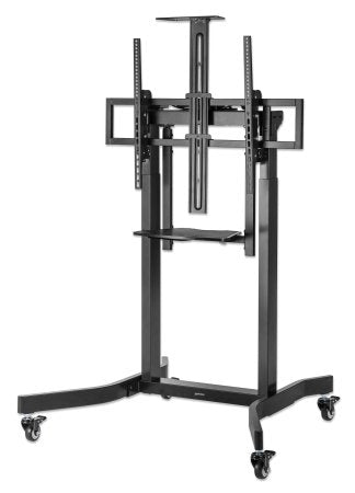 Manhattan Motorised Trolley Mount Stand for TV & Monitors, For screens: 60" to 100",VESA compatibility:all between 200x200 to 800x600mm -check the dimensions of the four mounting holes on back of screen to ensure it fits,Max 120kg,Height 1100 to 1600mm,LF