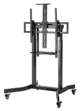 Manhattan Motorised Trolley Mount Stand for TV & Monitors, For screens: 60" to 100",VESA compatibility:all between 200x200 to 800x600mm -check the dimensions of the four mounting holes on back of screen to ensure it fits,Max 120kg,Height 1100 to 1600mm,LF