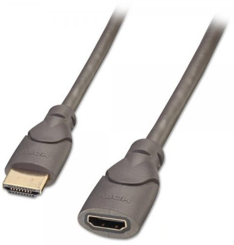 Lindy 0.5m HDMI M/F HDMI cable HDMI Type A (Standard) Black