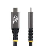 StarTech.com 1.5m (5ft) USB4 Cable, 80Gbps, USB-IF Certified USB-C Cable, 240W PD, 8K 120Hz/4K 240Hz DP2.1 DP80, TPE Jacket, Thunderbolt 4 Compatible - Black USB-C Cord