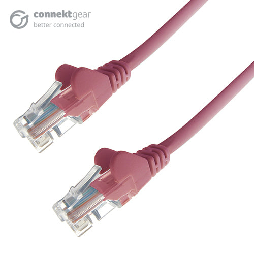 connektgear 7m RJ45 CAT6 UTP Stranded Flush Moulded LS0H Network Cable - 24AWG - Pink  - Computer Cables - connektgear