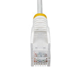 StarTech.com 15m White Slim CAT6 Ethernet Cable, Snagless, 100W PoE, UTP, LSZH, 28AWG Pure Bare Copper Wire, Slim RJ45 Network Patch Cord w/Strain Reliefs, Fluke Tested
