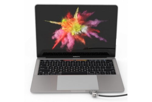 Compulocks Ledge Lock Adapter for MacBook Pro 13" M1 & M2 with Keyed Cable Lock Silver