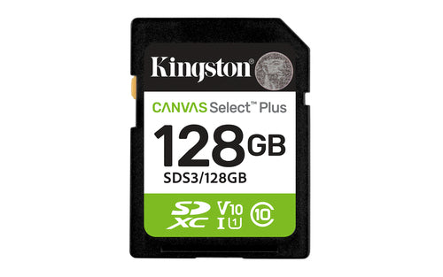 Kingston Technology 128GB SDXC Canvas Select Plus Gen3 150MB/s C10 UHS-I U1 V10