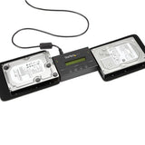 StarTech.com 1:1 Standalone Hard Drive Duplicator & Eraser, SATA HDD/SSD Disk Cloner & Eraser, LCD display, TAA Compliant, OS Independent