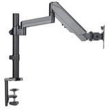 Manhattan Desk Mount for TV & Monitors (Full Motion Gas Spring), For screens 13" to 27", Clamp or Grommet Assembly, VESA compatibility: 75x75mm and 100x100mm - check the dimensions of the four mounting holes on back of screen to ensure it fits, Max 8kg, B