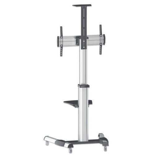 Manhattan Trolley Mount Stand for TV & Monitors, For screens 37" to 65", VESA compatability: all between 200x200 to 600x400mm - check the dimensions of the four mounting holes on back of screen to ensure it fits, Max 50kg, Silver, LFD, Bracket, Lifetime W