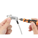 Manhattan Universal Laptop Combination Lock For Noble Wedge®, Nano and K-Slot, Secure 3-in-1 Anti-theft Notebook Lock, Resettable 4-digit Combo, 1.8m, Cut-Resistant Carbon Steel Cable, Translucent PVC Jacket, Silver