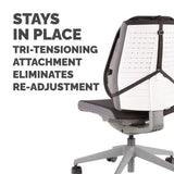 Fellowes Back Support for Office Chair - Professional Series Mesh Office Chair Back Support - Easy To Attach - H19.53 x W30.32 x D36.99cm