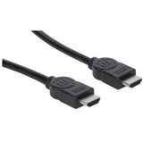 Manhattan HDMI 4K@30Hz Cable with Ethernet, 2m, Suitable for ALL 1080p/HD and majority of 4K uses (check your system 4K specification to be sure), Male to Male, Black, Ultra HD 4k x 2k, Lifetime Warranty, High Speed, Equivalent to HDMM2MHS