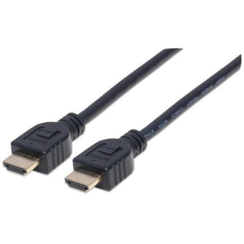 Manhattan HDMI 4K@60Hz Cable with Ethernet - CL3 rated, 3m, Suitable for In-Wall use, For ALL 4K & 1080p/HD uses - when upgrading now or have it ready for when you need it, Male to Male, Black, Ultra HD 4k x 2k, Lifetime Warranty, Premium High Speed