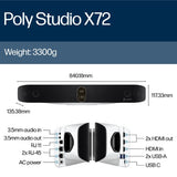 HP Poly Studio X72 All-In-One Video Bar