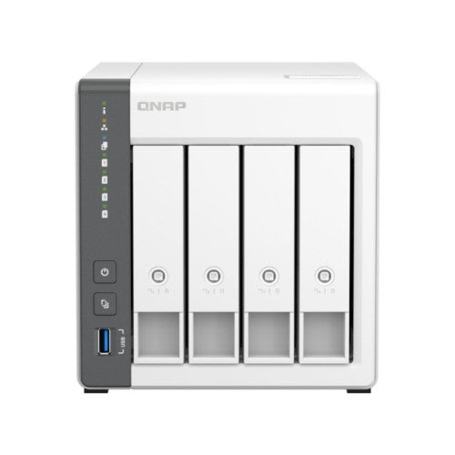 QNAP TS-433 NAS Tower ARM Cortex-A55 4 GB 0 TB QNAP QTS White