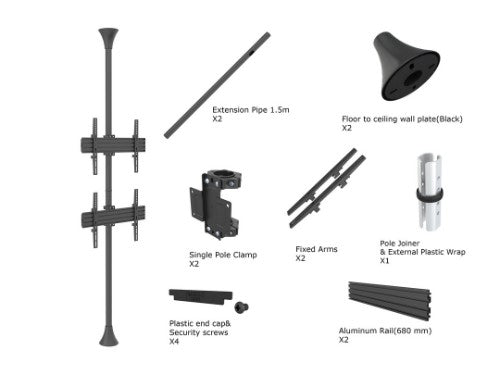 Multibrackets M Floor to Ceiling Mount Pro MBFC2U