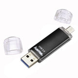 Hama Laeta Twin USB Flash Drive, USB 3.0, 128 GB, 40 MB/s, black