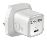 Anker USB-C Charger, 20W Fast Charging, White