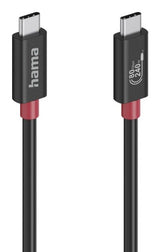 Hama USB-C Cable, E-Marker, USB4 Gen4, 80 Gbit/s, 5 A, 240 W, 1.00 m