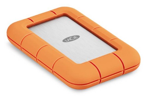 LaCie STND4000400 external solid state drive Thunderbolt technology 4 TB USB Type-C USB4 Gen 3x2 Orange, Stainless steel