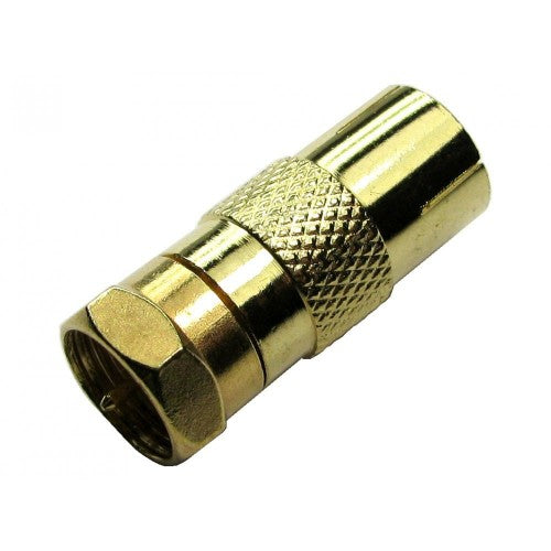 Cables Direct 3-FM-9F cable gender changer F Type RF Coax TV Aerial Gold