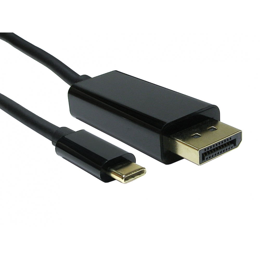 Cables Direct USB C to DP 4K @ 60HZ 1 m USB Type-C DisplayPort Black  - Computer Cables - Cables Direct