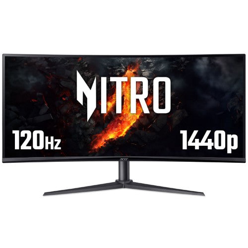 Acer NITRO XZ0 Nitro XZ340CURJ0 34" Curved WQHD 21:9 120Hz 1ms ZeroFrame FreeSync Premium Gaming Monitor