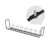 StarTech.com Under Desk Cable Management Tray, 24" Long, Metal Basket Style Cable Organizer, Screw-On Installation, Power Bar Holder, Metal, Black, TAA-Compliant