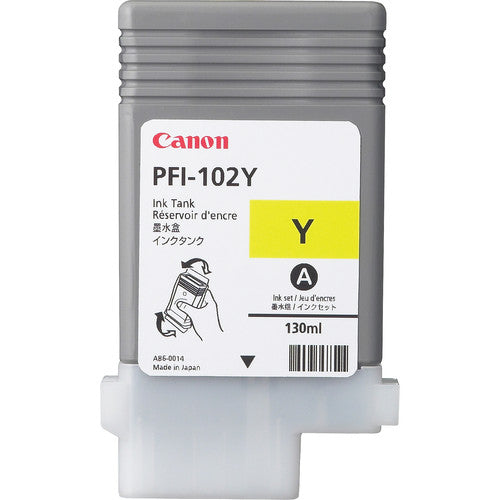 Canon 0898B001/PFI-102Y Ink cartridge yellow 130ml for Canon IPF 500/600/700/750  - Printers & Scanners - Canon