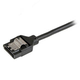 StarTech.com 12in Latching Round SATA to Right Angle SATA Serial ATA Cable
