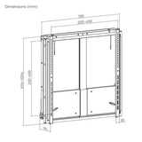Manhattan Wall Mount for TV & Monitors (Tool Free Height Adjust), For screens 55" to 75", VESA compatibility: all between 200x200mm to 600x600mm - check the dimensions of the four mounting holes on back of screen to ensure it fits, Max 65kg, Black, Bracke