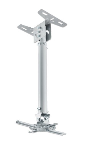 Manhattan Projector Mount, Ceiling, Universal, Tilt & Swivel, Height Range: 57 to 82cm, Max 20kg, Silver, Lifetime Warranty