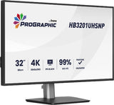 iiyama ProGraphic HB3201UHSNP-B1 computer monitor 80 cm (31.5") 3840 x 2160 pixels Black
