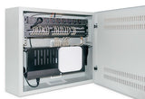 Intellinet Low-Profile 19" Wall Mount Cabinet with 4U Horizontal and 2U Vertical Rails Slim, Space-saving Enclosure with Only 170 mm (6.7 in.) Depth, Ideal for AV, Multimedia and Surveillance Applications, Assembled, Gray RAL 7035