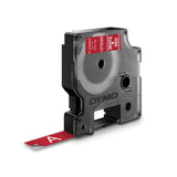 Dymo 1978366 DirectLabel-etikettes white on red Vinyl 12mm x 5,5mm for Dymo D1 6-12mm/19mm/24mm/9-12mm/9-19mm