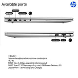 HP ProBook 4 G1i AI Intel Core Ultra 5 225U Laptop 40.6 cm (16") WUXGA 16 GB DDR5-SDRAM 256 GB SSD Wi-Fi 6E (802.11ax) Windows 11 Pro AI PC Silver