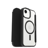 OtterBox React Folio for MagSafe Series for Apple iPhone 17e/16e/15/14/13, transparent/black