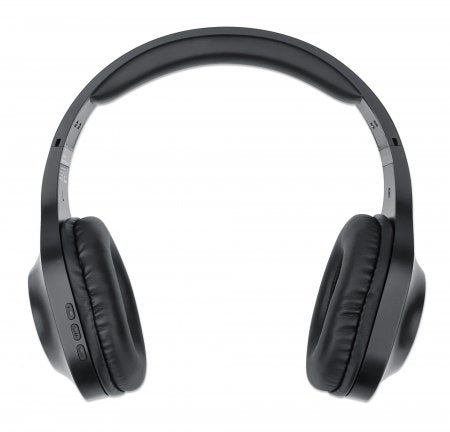 Manhattan Bluetooth On-Ear Headset, Microphone, Integrated Controls, 6 hour usage time, Max Range 10m, 3.5mm Aux port, Bluetooth v5.0 + EDR, USB-A charging cable included, Three Year Warranty