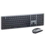 connektgear KB238 Wireless Multimedia UK Layout Keyboard & 5 Button Optical Mouse - Silver With Black Keys