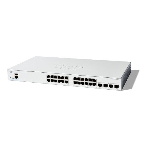 Cisco Catalyst 1300-24T-4G Managed Switch, 24 Port GE, 4x1GE SFP, Limited Lifetime Protection (C1300-24T-4G)
