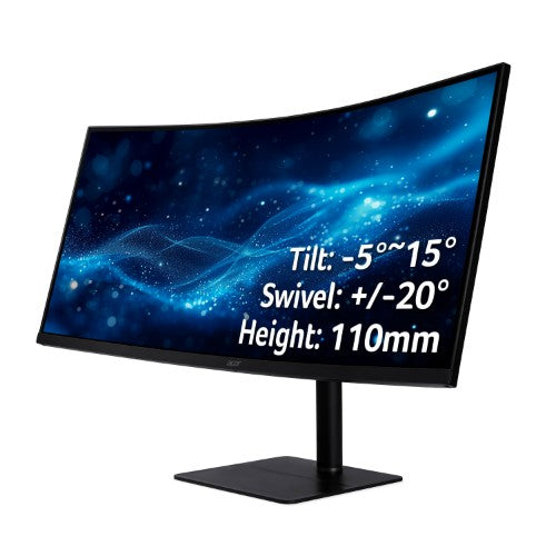 Acer Professional CZ342CURJ0 34" Curved Wide QHD ZeroFrame 120Hz 1ms Computer Monitor