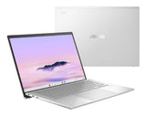 ASUS Chromebook Plus Enterprise CB54 Intel Core Ultra 5 115U 35.6 cm (14") Touchscreen WQXGA 8 GB LPDDR5x-SDRAM 256 GB SSD Wi-Fi 6E (802.11ax) ChromeOS Silver, UK