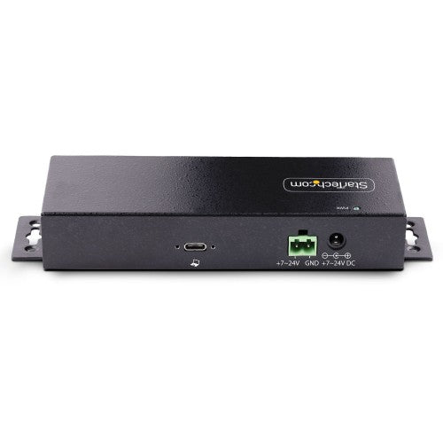 StarTech.com 7-Port Industrial USB 10Gbps Hub with Power Adapter, Metal, Mountable, 5x USB-A and 2x USB-C Downstream Ports, ESD Protection, Powered USB Hub, TAA