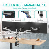 Amer Mounts HYDRA3XL monitor mount / stand 71.1 cm (28") Black, Chrome, White Desk